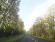 Me trying to take a pic of an AWESOME rainbow whilst DRIVING!